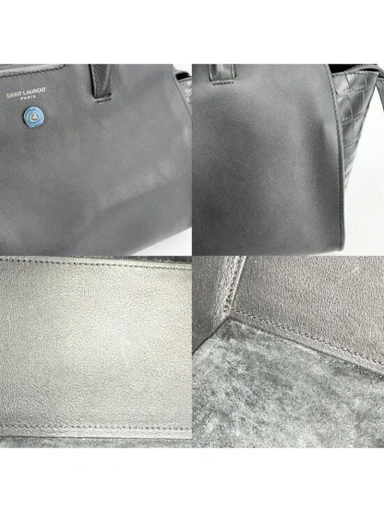 Saint Laurent Paris 2-Way Baby Downtown Cabas Shoulder Bag Crossbody Ysllogo - Picture 6 of 7